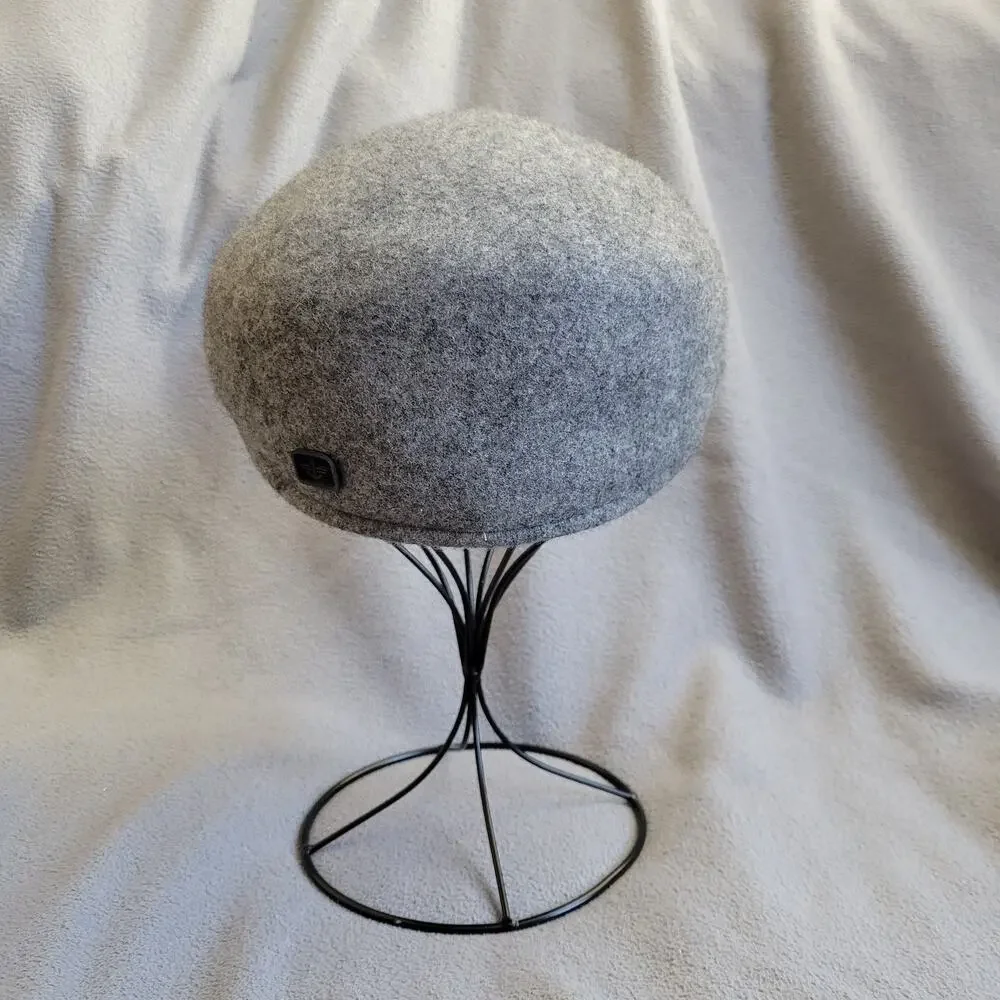 DOCKERS Wool Newsboy Hat Gray Flat Cap Winter Fall Grandpa Style - Picture 3 of 10